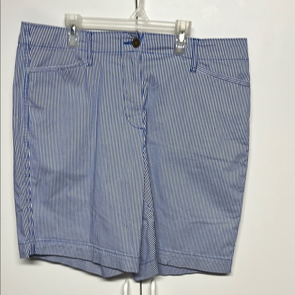 Kim Rogers Blue Striped Women's Shorts - Picture 1 of 7